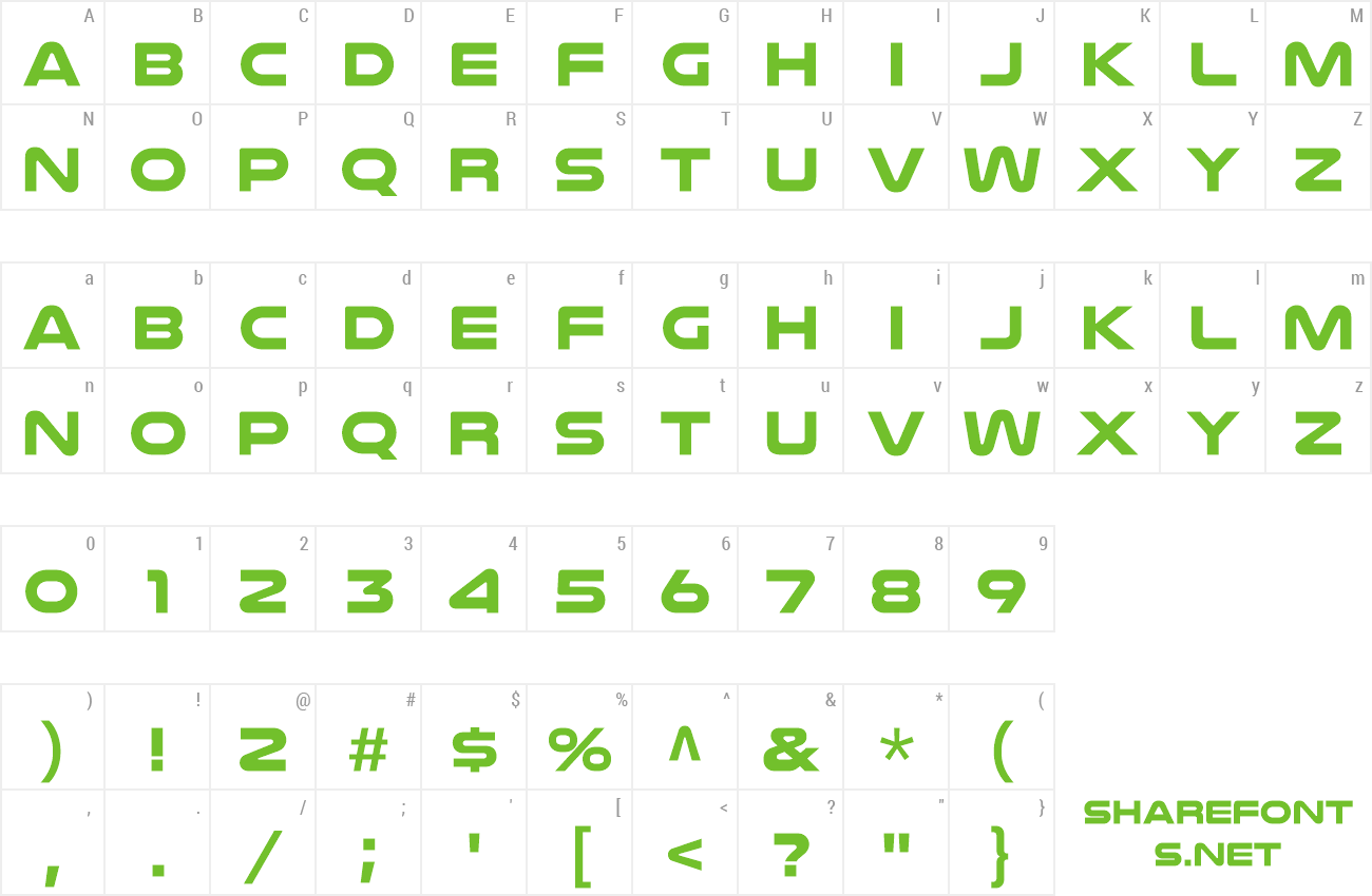 Font Nulshock preview